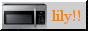 A low-resolution image of a microwave with 'Lily'